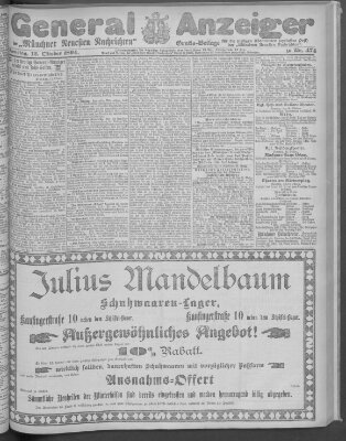 Münchner neueste Nachrichten Samstag 13. Oktober 1894
