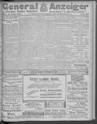 Münchner neueste Nachrichten Freitag 19. Oktober 1894