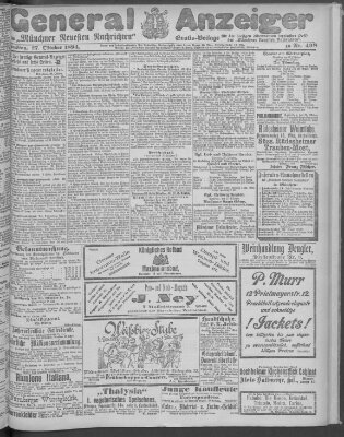 Münchner neueste Nachrichten Samstag 27. Oktober 1894