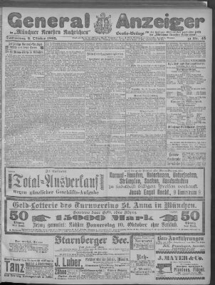 Münchner neueste Nachrichten Donnerstag 3. Oktober 1895