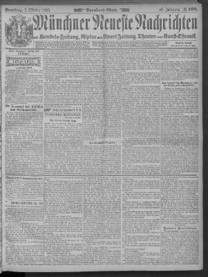 Münchner neueste Nachrichten Samstag 5. Oktober 1895