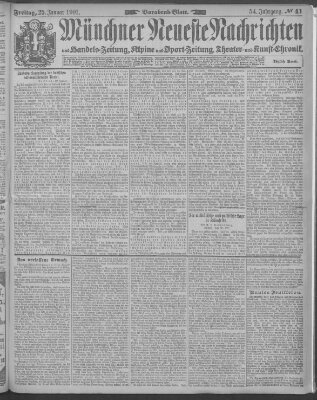 Münchner neueste Nachrichten Freitag 25. Januar 1901
