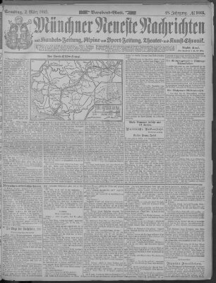 Münchner neueste Nachrichten Samstag 2. März 1895