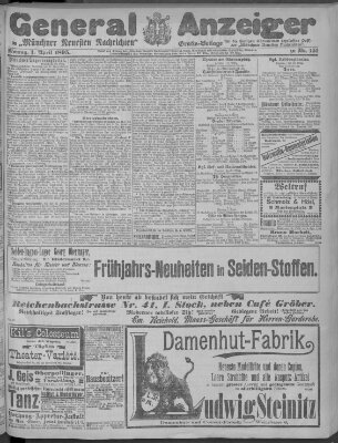 Münchner neueste Nachrichten Montag 1. April 1895