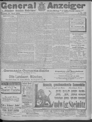 Münchner neueste Nachrichten Mittwoch 24. April 1895