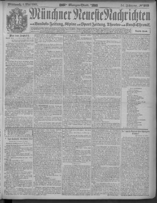 Münchner neueste Nachrichten Mittwoch 1. Mai 1901