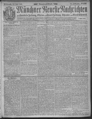 Münchner neueste Nachrichten Mittwoch 22. Mai 1901