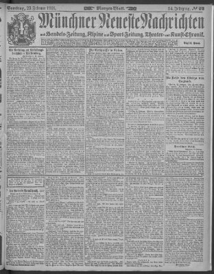 Münchner neueste Nachrichten Samstag 23. Februar 1901
