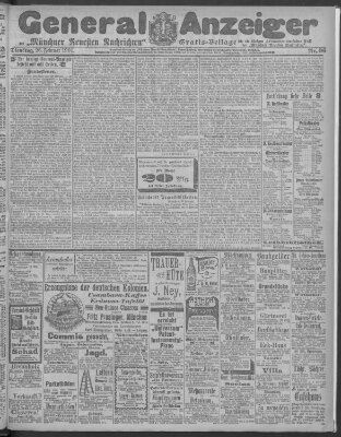 Münchner neueste Nachrichten Dienstag 26. Februar 1901