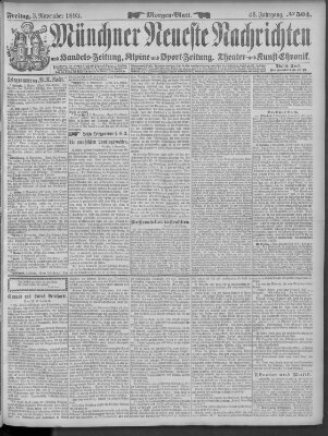 Münchner neueste Nachrichten Freitag 3. November 1893