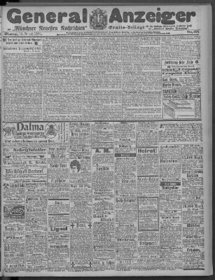 Münchner neueste Nachrichten Montag 12. August 1901