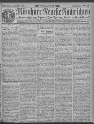 Münchner neueste Nachrichten Samstag 7. September 1901
