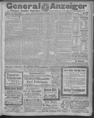 Münchner neueste Nachrichten Freitag 29. April 1898