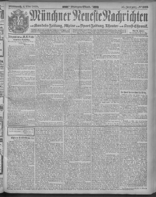 Münchner neueste Nachrichten Mittwoch 4. Mai 1898