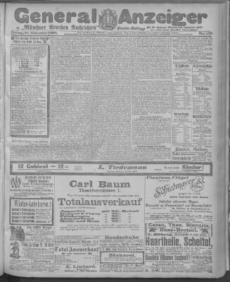 Münchner neueste Nachrichten Freitag 18. November 1898
