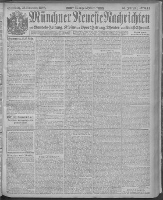 Münchner neueste Nachrichten Mittwoch 23. November 1898