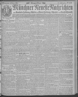 Münchner neueste Nachrichten Mittwoch 9. März 1904