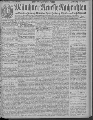 Münchner neueste Nachrichten Mittwoch 13. April 1904
