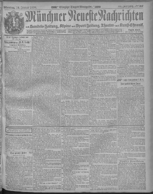 Münchner neueste Nachrichten Montag 24. Januar 1898