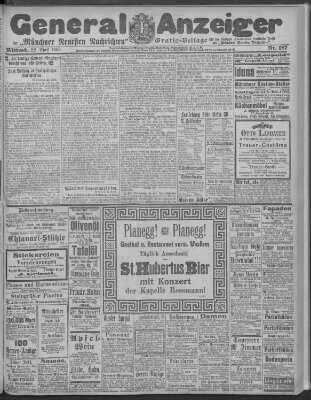 Münchner neueste Nachrichten Mittwoch 22. April 1903