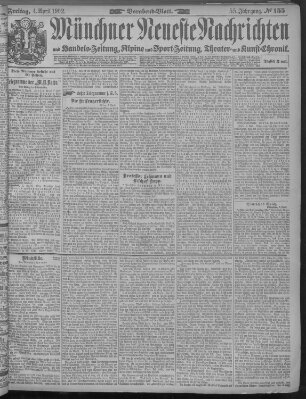 Münchner neueste Nachrichten Freitag 4. April 1902