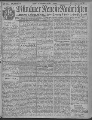 Münchner neueste Nachrichten Freitag 20. Juni 1902