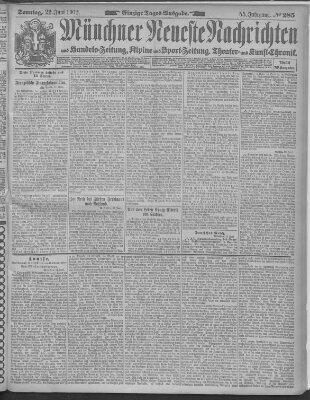 Münchner neueste Nachrichten Sonntag 22. Juni 1902