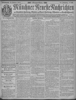 Münchner neueste Nachrichten Mittwoch 18. Februar 1903