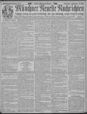 Münchner neueste Nachrichten Sonntag 22. Februar 1903