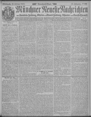 Münchner neueste Nachrichten Mittwoch 25. Februar 1903