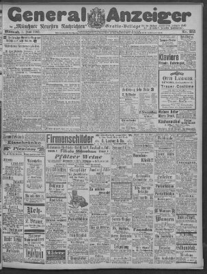 Münchner neueste Nachrichten Mittwoch 3. Juni 1903