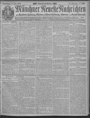 Münchner neueste Nachrichten Samstag 6. Juni 1903