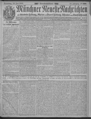 Münchner neueste Nachrichten Dienstag 30. Juni 1903