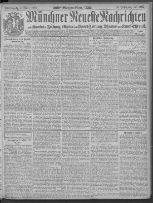 Münchner neueste Nachrichten Mittwoch 4. März 1903