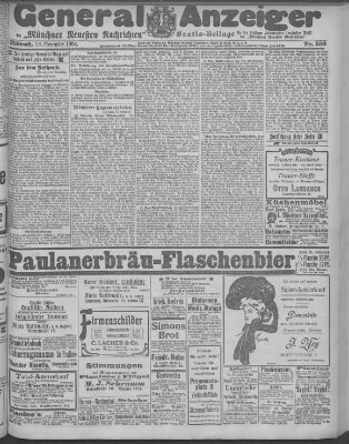Münchner neueste Nachrichten Mittwoch 16. November 1904