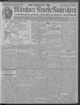Münchner neueste Nachrichten Donnerstag 1. September 1904