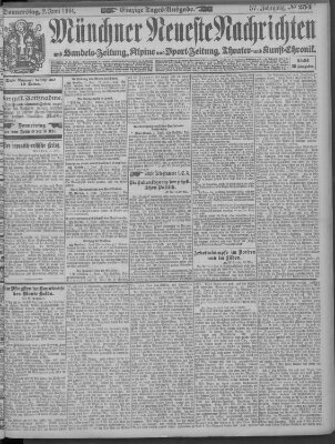 Münchner neueste Nachrichten Donnerstag 2. Juni 1904