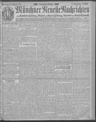 Münchner neueste Nachrichten Freitag 26. August 1904