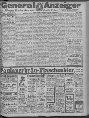 Münchner neueste Nachrichten Freitag 14. Oktober 1904