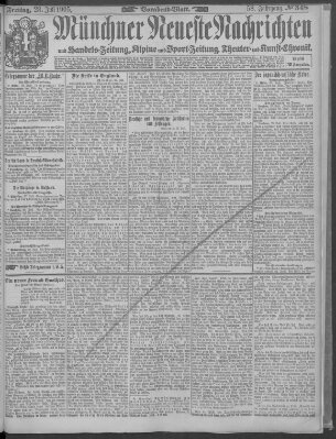 Münchner neueste Nachrichten Freitag 28. Juli 1905