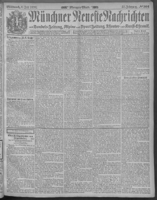 Münchner neueste Nachrichten Mittwoch 6. Juli 1898