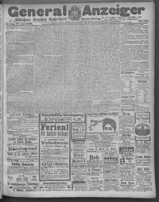 Münchner neueste Nachrichten Freitag 22. Juli 1898
