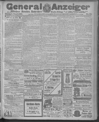 Münchner neueste Nachrichten Montag 8. August 1898