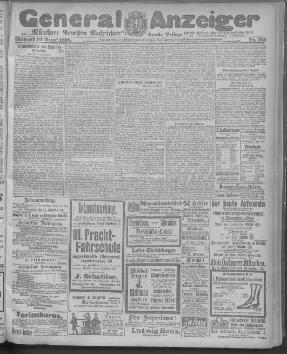 Münchner neueste Nachrichten Mittwoch 10. August 1898