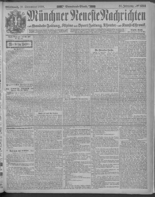 Münchner neueste Nachrichten Mittwoch 21. September 1898