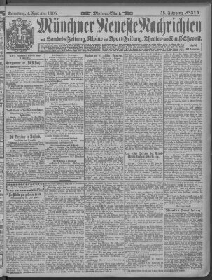 Münchner neueste Nachrichten Samstag 4. November 1905