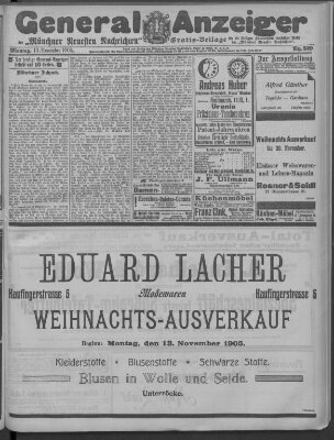 Münchner neueste Nachrichten Montag 13. November 1905