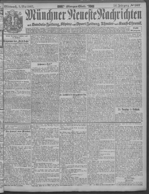 Münchner neueste Nachrichten Mittwoch 3. Mai 1905