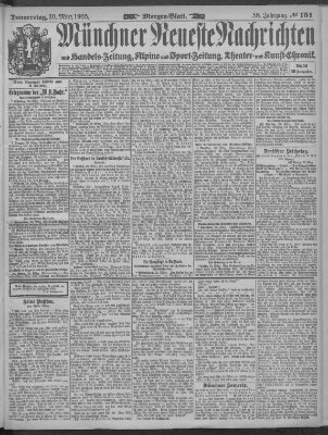 Münchner neueste Nachrichten Donnerstag 30. März 1905