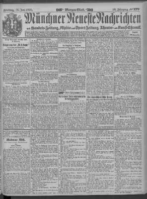 Münchner neueste Nachrichten Freitag 16. Juni 1905